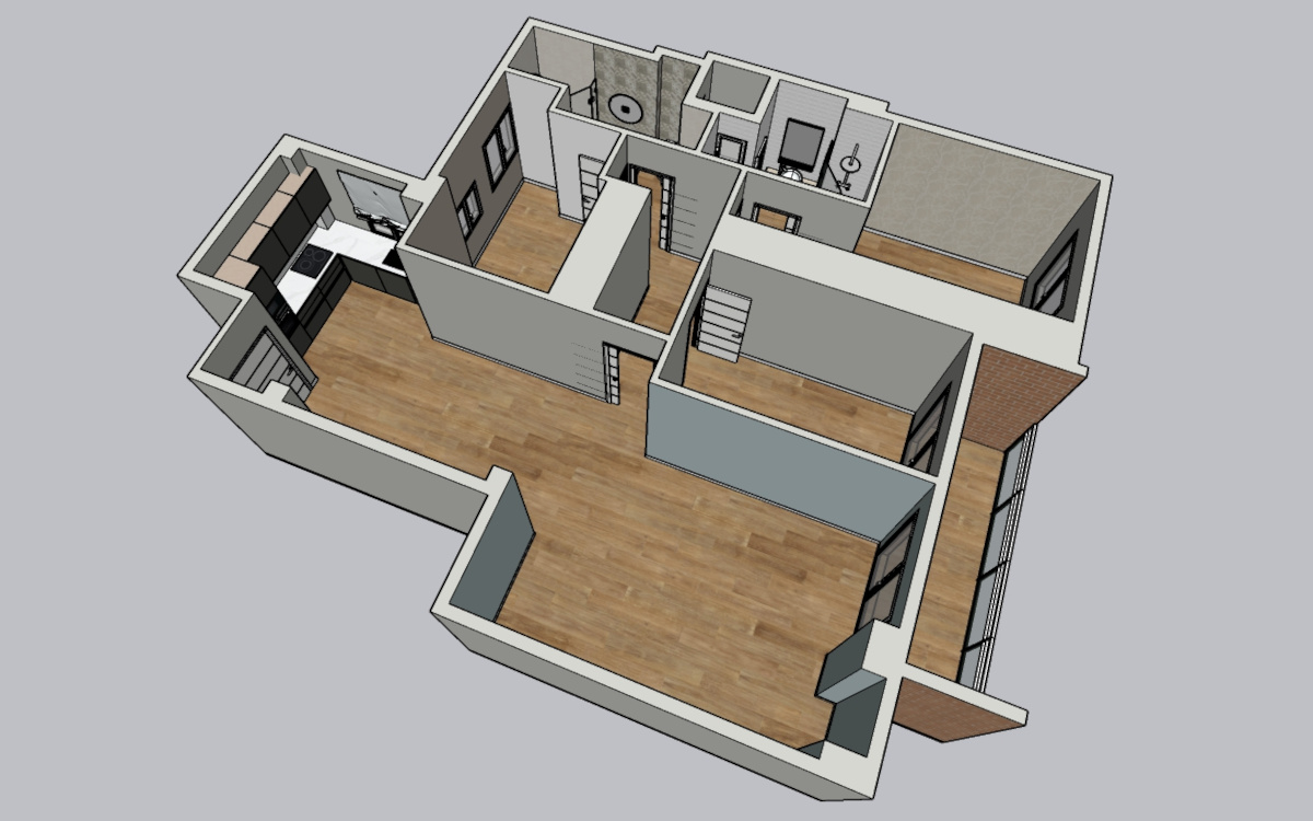 Proyecto de reforma virtual - Cocina y baños